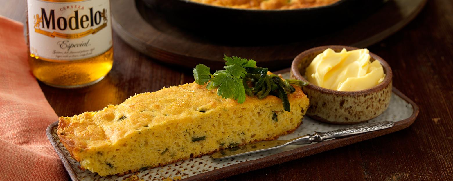 Green Chile and Cheese Cornbread Recipe Flavor by Casa Modelo