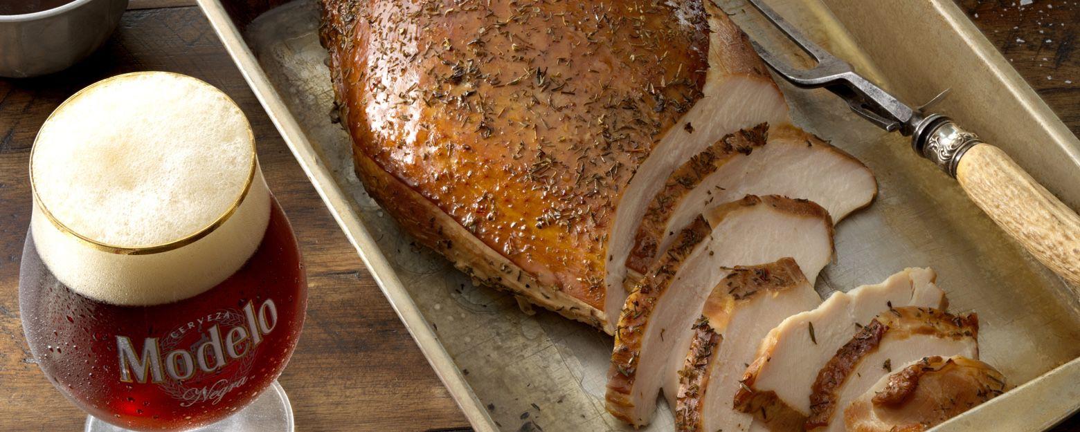 Beer-Brined Grilled Turkey with Red Chile Adobo