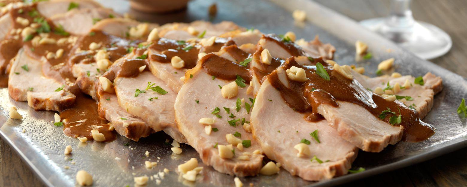 Red Peanut Mole with Pork Loin | Recipe