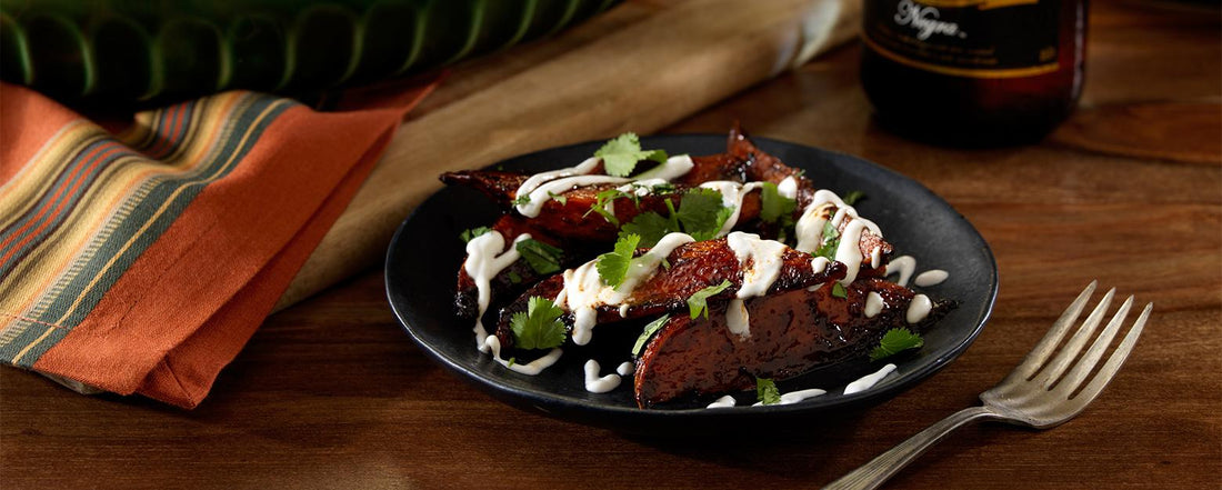 Roasted Sweet Potatoes with Salsa Negra