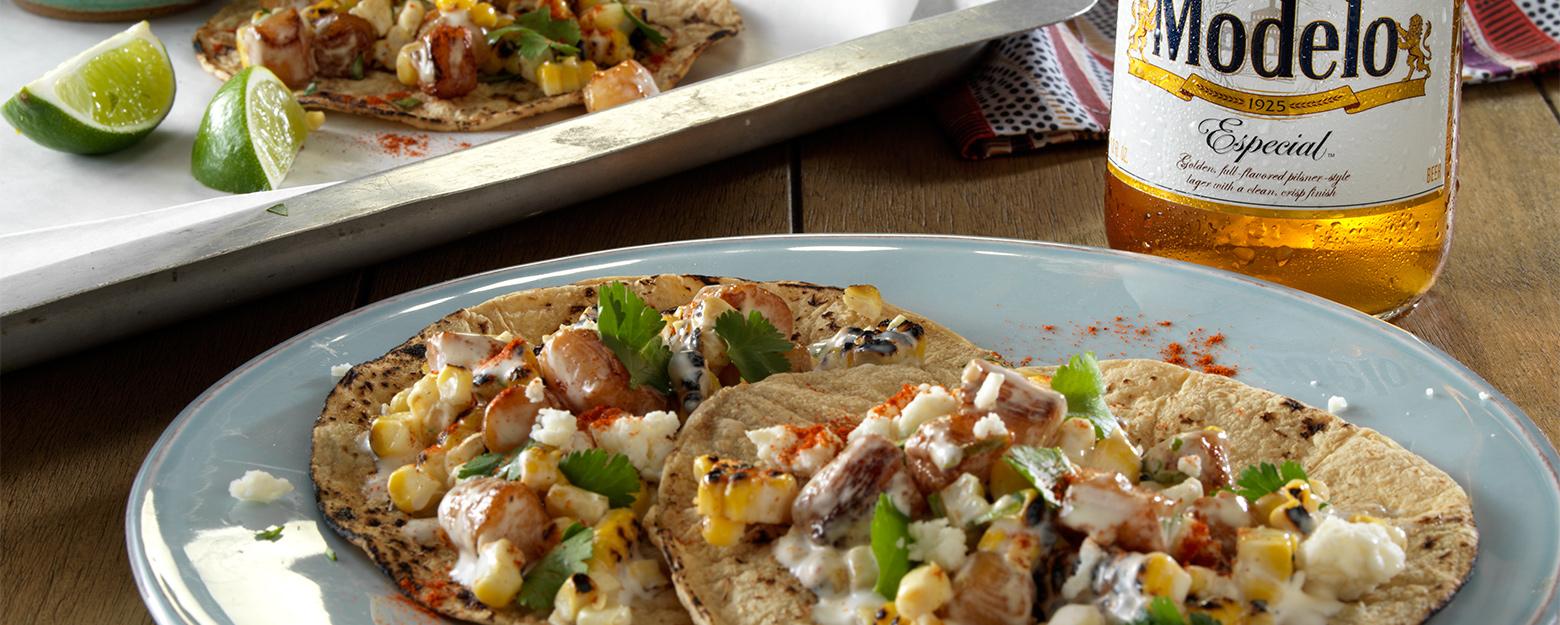 Mexican Street Corn Tacos Recipe | Flavor by Casa Modelo