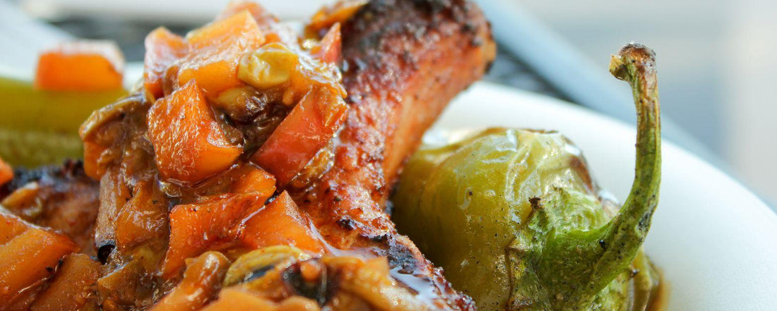 Pork Chops Stuffed with Apples and Mushrooms
